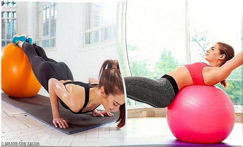 9 exercises with a fitness ball