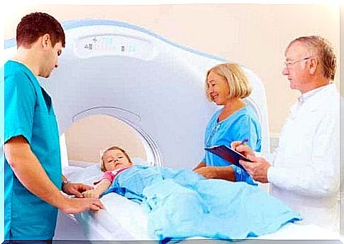 Child goes in the CT scanner