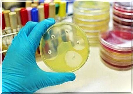 A urine test in a laboratory