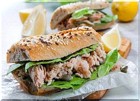 A tuna sandwich is tasty and healthy