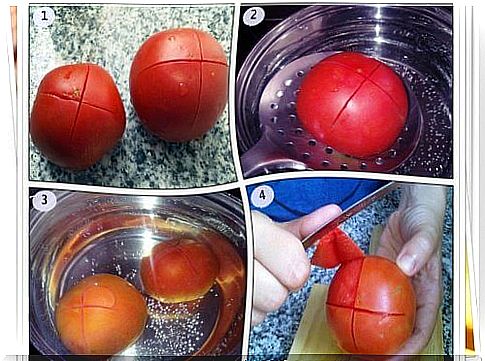 Skin a tomato