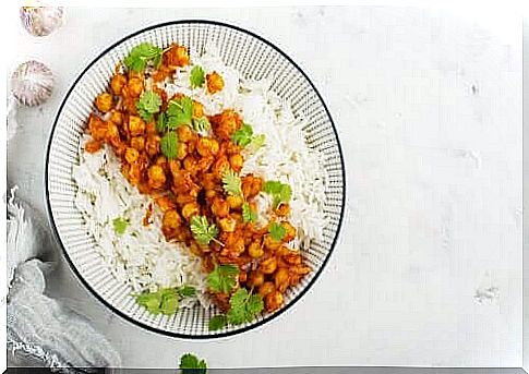 Chickpeas with curry