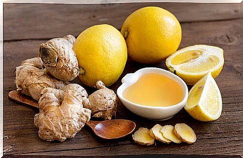 Ginger with lemon and honey