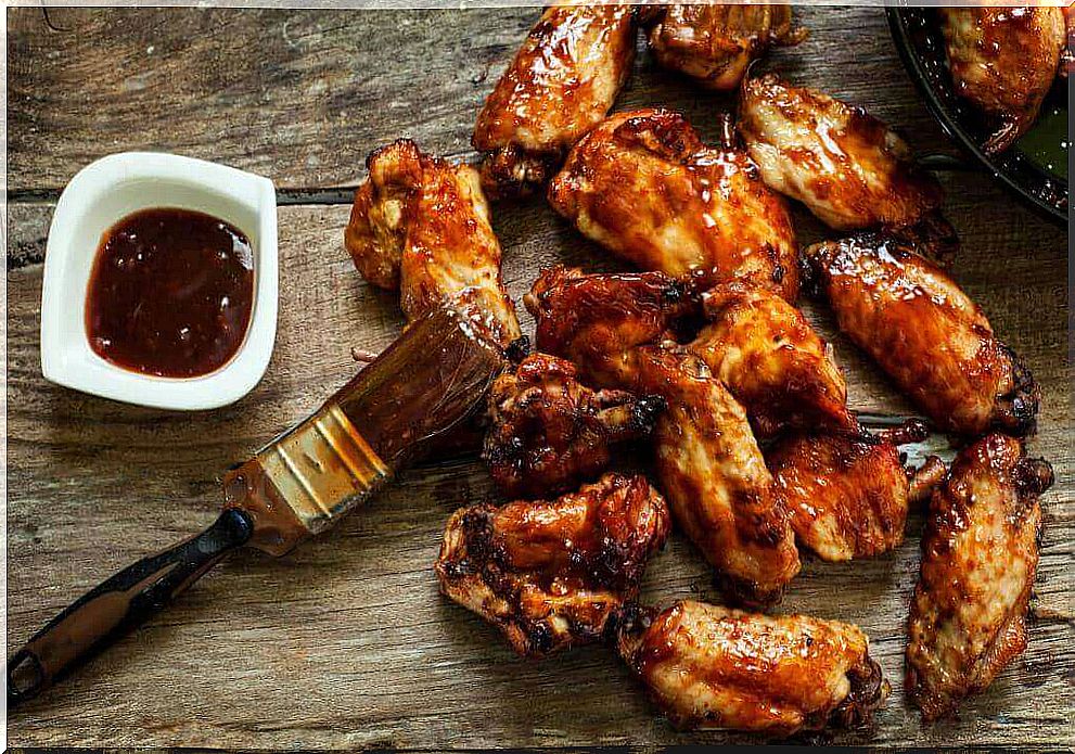 Recipe for chicken wings in barbecue sauce