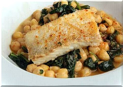 Recipe for chickpeas with cod