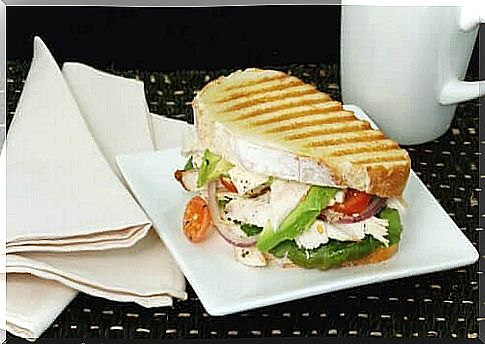 Grilled vegetarian sandwich