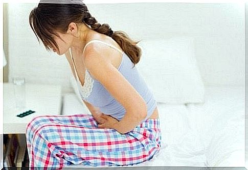 Abdominal pain is one of the symptoms of a damaged intestinal flora
